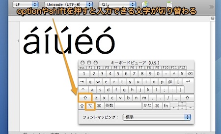 Macでウムラウトやアクセント記号などを入力する方法 3