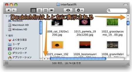Macでウィンドウのスクロールバーの矢印の位置を変更する裏技 Inforati 3
