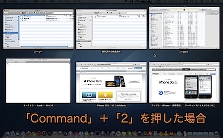Mac Exposéのウインドウをソートするキーボードショートカット Inforati 2